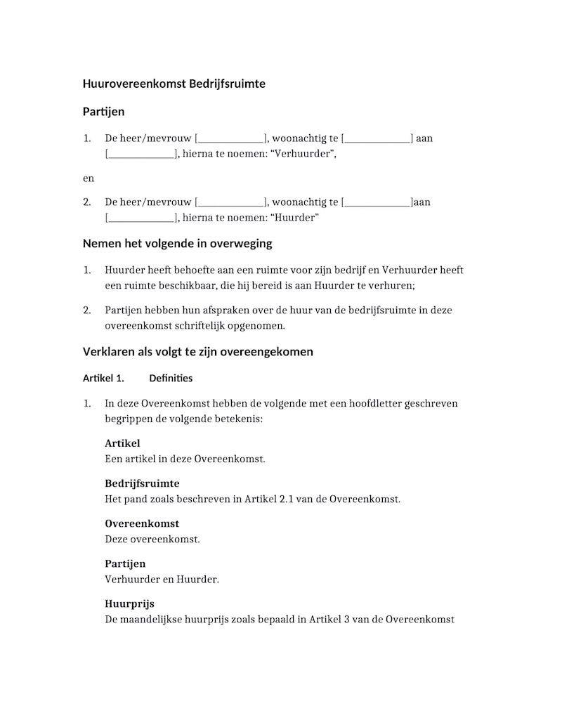 Voorbeeld van document, pagina 1